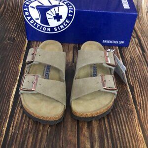 Birkenstock Boston Suede Leather Women Men Taupe Shoes